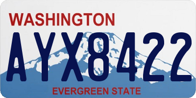 WA license plate AYX8422