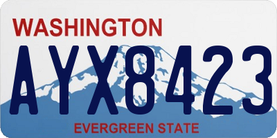 WA license plate AYX8423