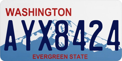 WA license plate AYX8424