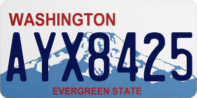 WA license plate AYX8425