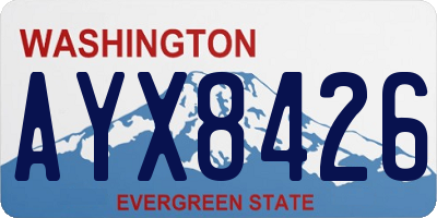 WA license plate AYX8426