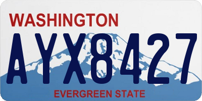 WA license plate AYX8427