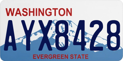 WA license plate AYX8428