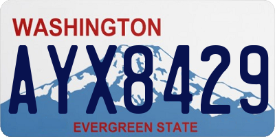 WA license plate AYX8429