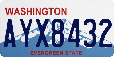 WA license plate AYX8432