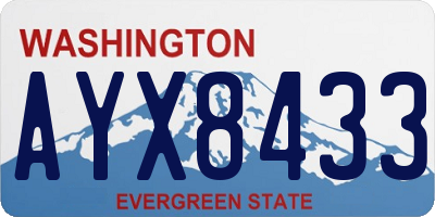 WA license plate AYX8433