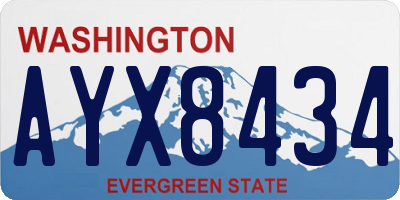 WA license plate AYX8434