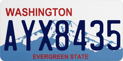 WA license plate AYX8435