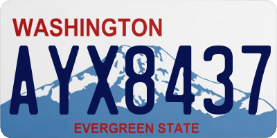 WA license plate AYX8437