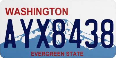 WA license plate AYX8438