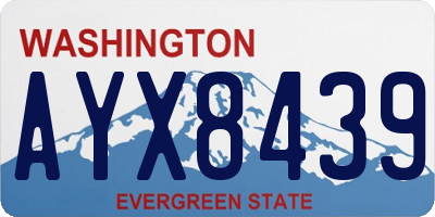 WA license plate AYX8439