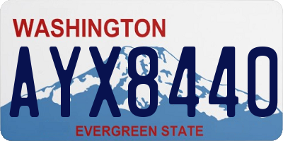 WA license plate AYX8440