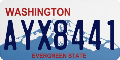 WA license plate AYX8441