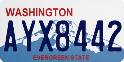 WA license plate AYX8442