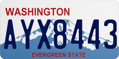 WA license plate AYX8443