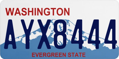 WA license plate AYX8444