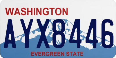 WA license plate AYX8446