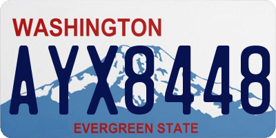 WA license plate AYX8448