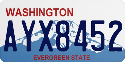 WA license plate AYX8452