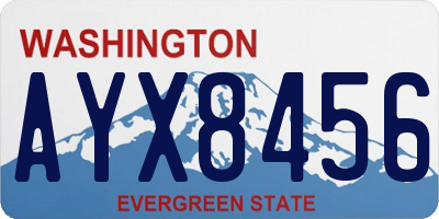 WA license plate AYX8456