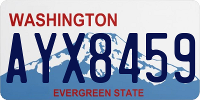 WA license plate AYX8459