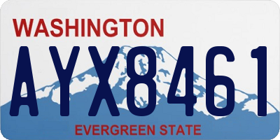 WA license plate AYX8461