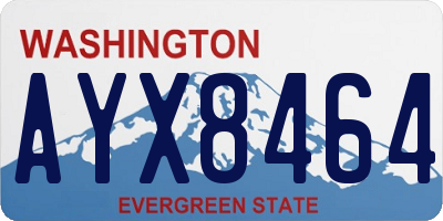 WA license plate AYX8464