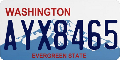 WA license plate AYX8465