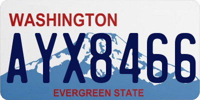 WA license plate AYX8466