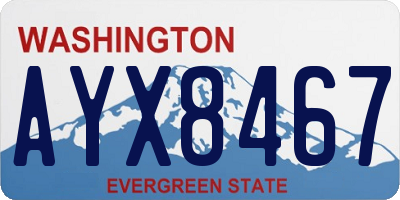 WA license plate AYX8467