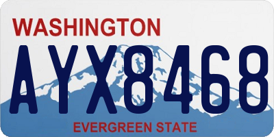 WA license plate AYX8468