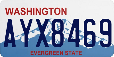 WA license plate AYX8469