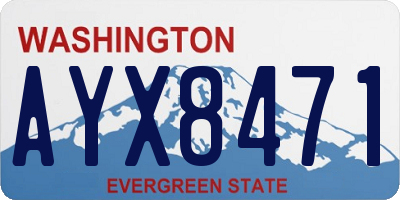 WA license plate AYX8471