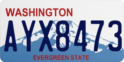 WA license plate AYX8473