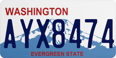 WA license plate AYX8474