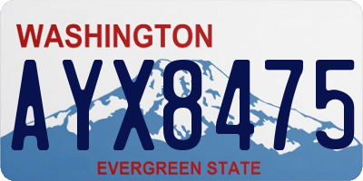 WA license plate AYX8475