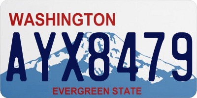 WA license plate AYX8479