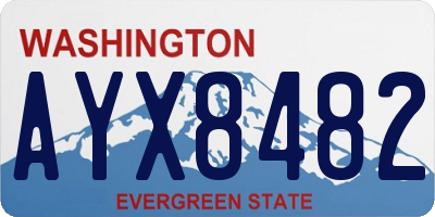 WA license plate AYX8482