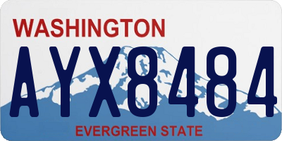 WA license plate AYX8484