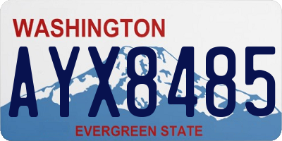 WA license plate AYX8485