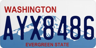 WA license plate AYX8486