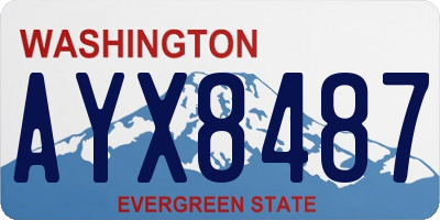 WA license plate AYX8487