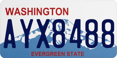 WA license plate AYX8488