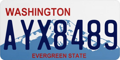 WA license plate AYX8489