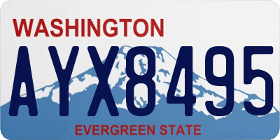 WA license plate AYX8495