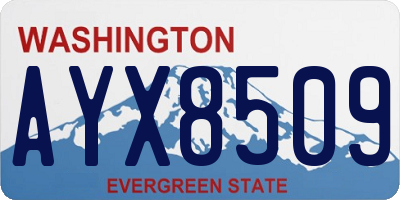 WA license plate AYX8509