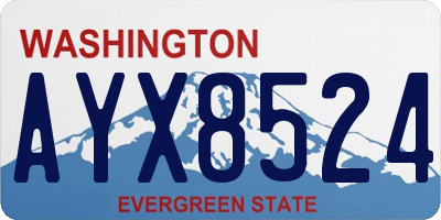 WA license plate AYX8524