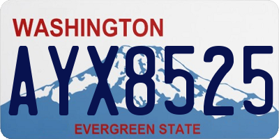 WA license plate AYX8525