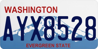 WA license plate AYX8528