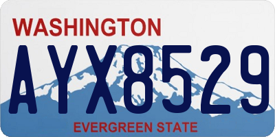 WA license plate AYX8529